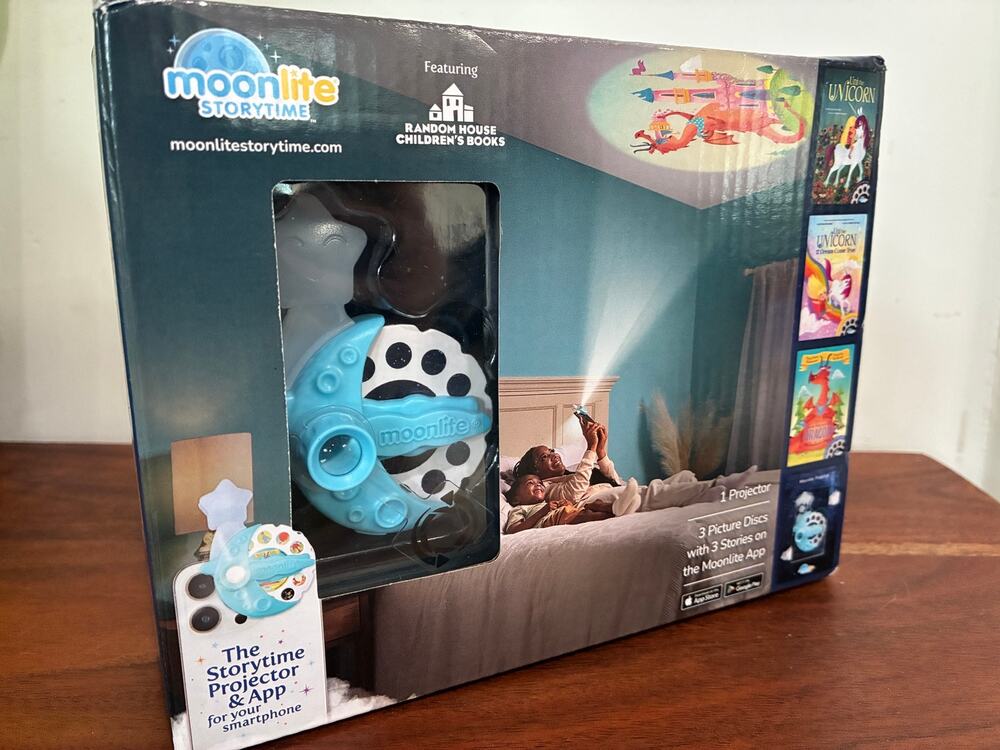 NIB Moonlite Storytime Projector 3 Stories Use w/ App Dragon Unicorn Stories
